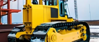 Современный бульдозер на нефтегазовом объекте в условиях сложной эксплуатации