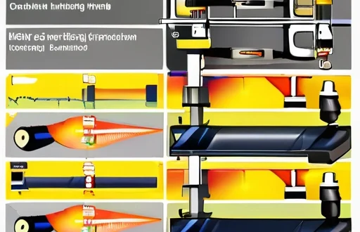 Diagram showing various causes of vibration in construction machinery, including mechanical and hydraulic sources